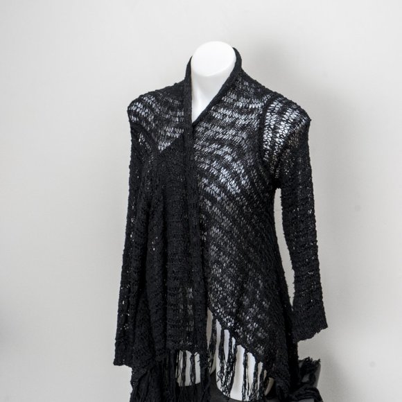 Crochet fringe asymmetrical sweater - M/L - Picture 5 of 7